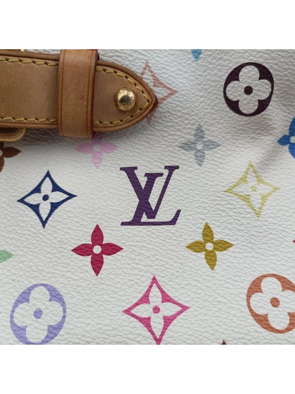 Louis Vuitton Claudia Blanc Monogram Multicolor Shoulder Bag